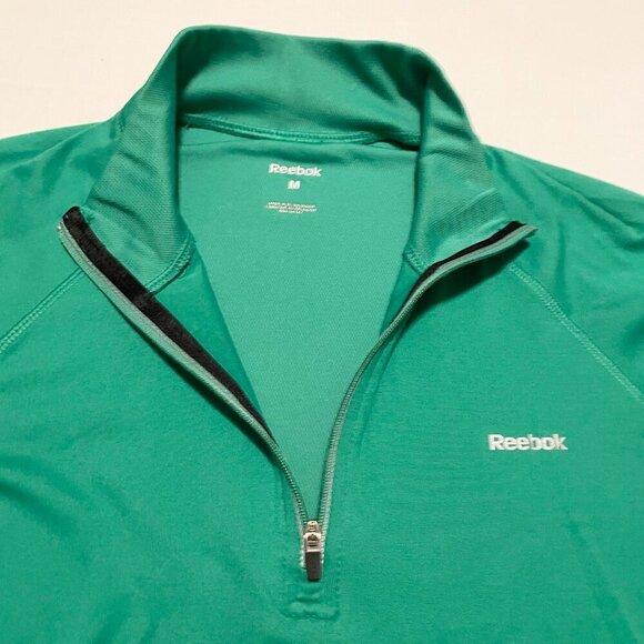 Reebok Shirt Long Sleeve Quarter Zip Womans Size Medium - Picture 3 of 16